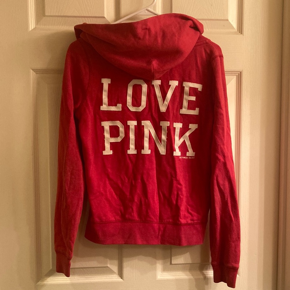 Love pink hoddie